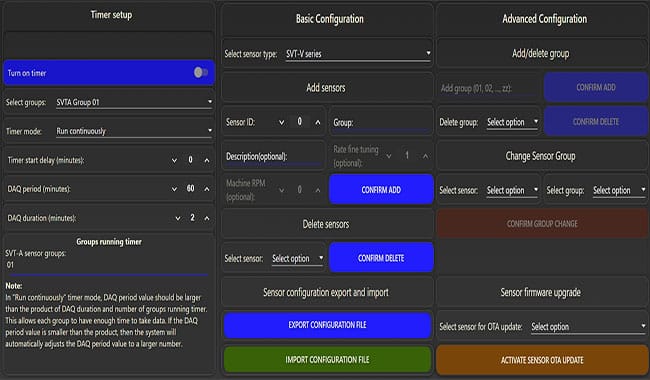 timer and sensor configuration Timer and sensor configuration feature